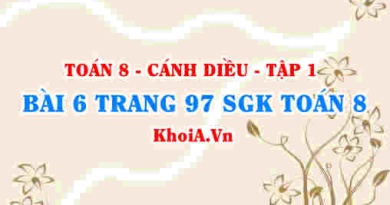 Bài 6 trang 97 SGK Toán 8 tập 1 Cánh Diều